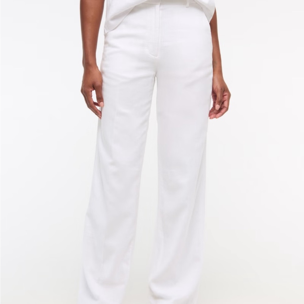 Abercrombie & Fitch Pull on Wide Leg Linen Pants